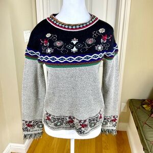 Aldomartins Sweatshirt Top Fair Isle Wool Blend (6)